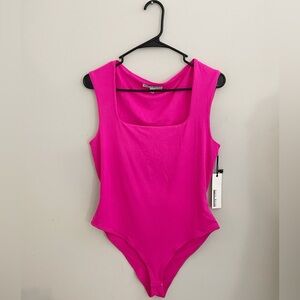 Haute Monde Hot Pink Bodysuit colorful Indie festival casual beach vacation